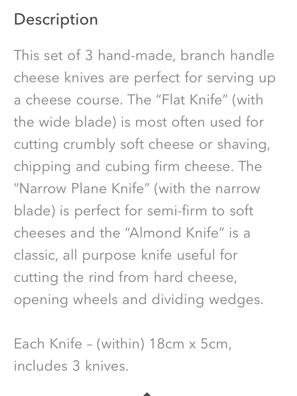 NEW! Cheese Knives Set of 3 NIB